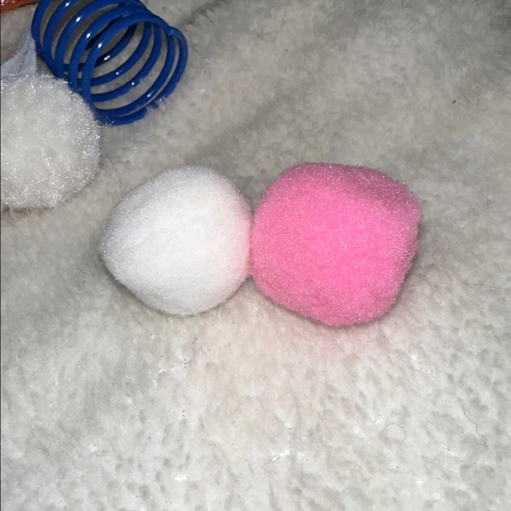 Colorful Cat Toy Set of 8 New pink blue brown orange